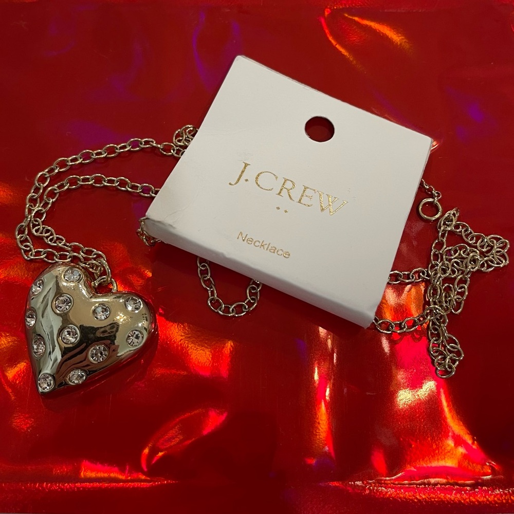 J. Crew Gold Heart Necklace